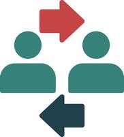 Coworker interaction Glyph Two Color Icon vector