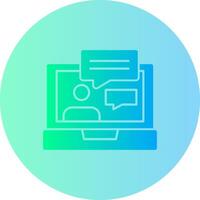 Online support Gradient Circle Icon vector