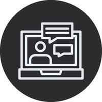 Online support Inverted Icon vector