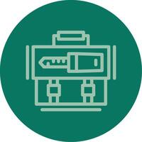 Key Line Multi color Icon vector