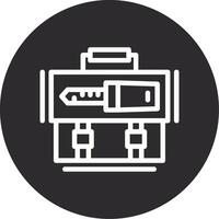 Key Inverted Icon vector