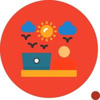 Freelancer Flat Shadow Icon vector