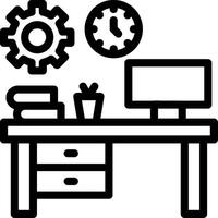 Workspace organization Line Icon vector