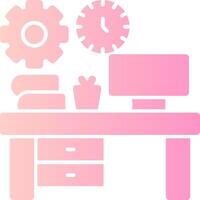 Workspace organization Solid Multi Gradient Icon vector