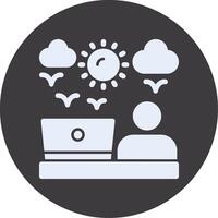 Freelancer Glyph Circle Icon vector