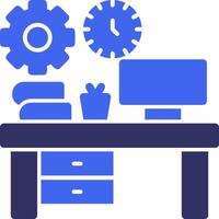Workspace organization Solid Two Color Icon vector
