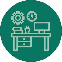 Workspace organization Line Multi color Icon vector