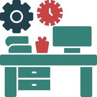 Workspace organization Glyph Two Color Icon vector