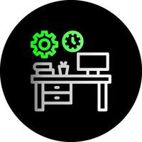 Workspace organization Dual Gradient Circle Icon vector