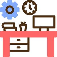 Workspace organization Color Filled Icon vector