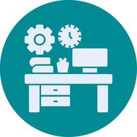 Workspace organization Line Two Color Icon vector