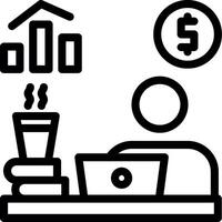 Remote benefits Line Icon vector