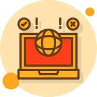 Remote challenges Filled Shadow Circle Icon vector