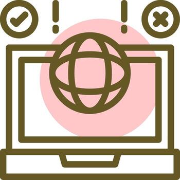 Remote challenges Linear Circle Icon vector