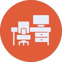 Home office ergonomics Glyph Circle Icon vector