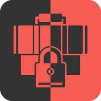 Security Red Inverse Icon vector