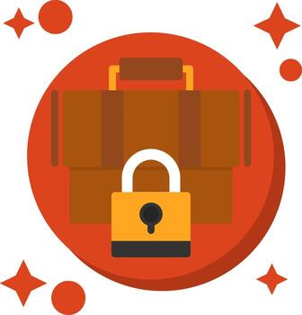 Security Tailed Color Icon vector