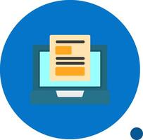 Remote work policies Flat Shadow Icon vector