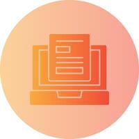 Remote work policies Gradient Circle Icon vector