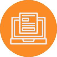Remote work policies Outline Circle Icon vector