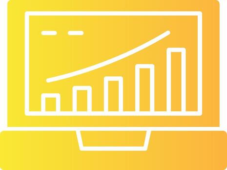 remoto trabajo tendencias sólido multi degradado icono vector