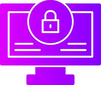 remoto trabajo seguridad sólido multi degradado icono vector