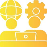 Remote work communication Solid Multi Gradient Icon vector