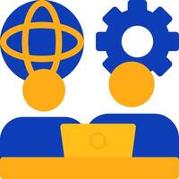 Remote work communication Flat Two Color Icon vector
