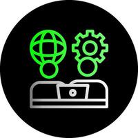 Remote work communication Dual Gradient Circle Icon vector
