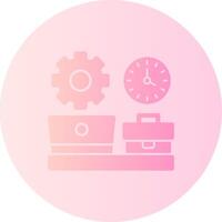 Remote work productivity Gradient Circle Icon vector