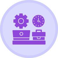 Remote work productivity Multicolor Circle Icon vector