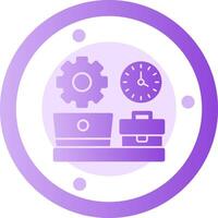 Remote work productivity Glyph Gradient Icon vector