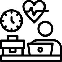 Remote work wellness Line Icon vector