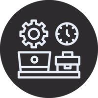 Remote work productivity Inverted Icon vector