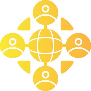 Remote work networking Solid Multi Gradient Icon vector