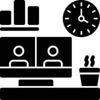 Remote work environment Glyph Icon vector