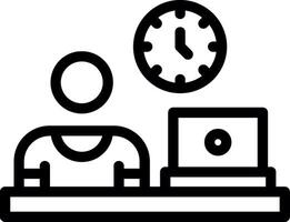 Remote work attire Line Icon vector