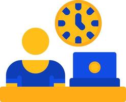 Remote work attire Flat Two Color Icon vector