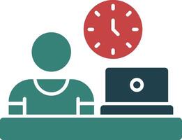 Remote work attire Glyph Two Color Icon vector