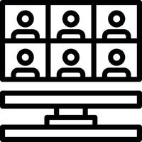 Remote work meetings Line Icon vector