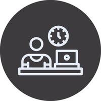 Remote work attire Outline Circle Icon vector