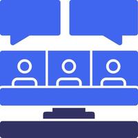 Remote work interviews Solid Two Color Icon vector