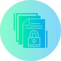 Document protection Gradient Circle Icon vector