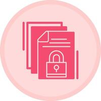 Document protection Multicolor Circle Icon vector