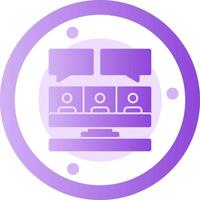 Remote work interviews Glyph Gradient Icon vector