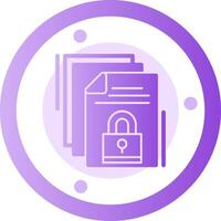 Document protection Glyph Gradient Icon vector