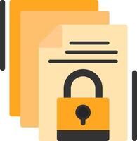 Document protection Flat Icon vector