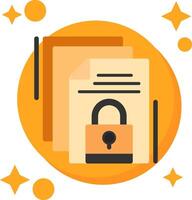 Document protection Tailed Color Icon vector