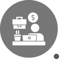 Remote work benefits Glyph Shadow Icon vector