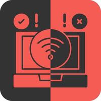 Remote work challenges Red Inverse Icon vector